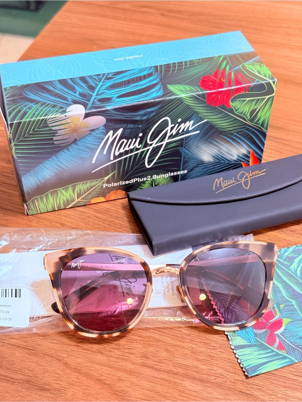 Maui Jim Women's Wood Rose Cat Eye